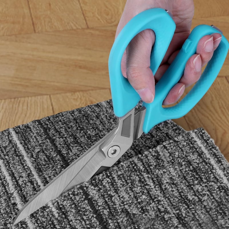 DURATECH 25 cm Univerzális Olló CrV Acél Fogazott Pengékkel Szövet Papír Karton Vágásához