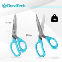 DURATECH 25 cm Univerzális Olló CrV Acél Fogazott Pengékkel Szövet Papír Karton Vágásához 7