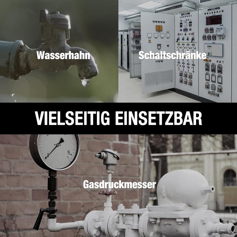 DURATECH 4 az 1-ben univerzális szekrénykulcs cink ötvözetből, vízóra és szelep nyitókulcs 2db