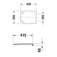 Duravit D-Code Compact WC-ülőke fehér rozsdamentes acél zsanérokkal SoftClose nélkül 6