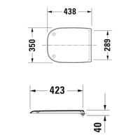 WC sedadlo Duravit D-Code s funkciou Soft-Close, duroplast, tvar D, plastové pánty, biela vysoký lesk 7