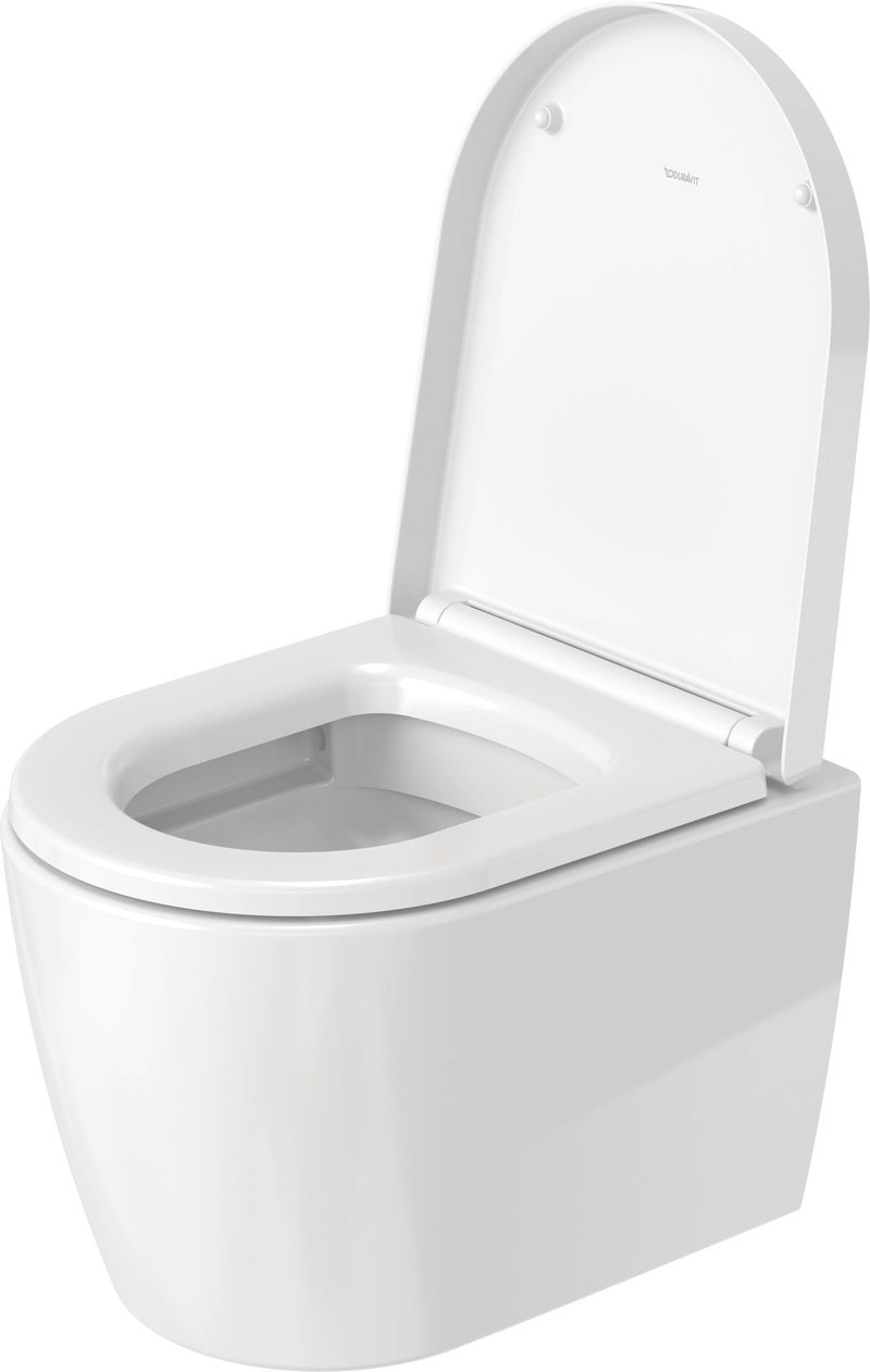 WC sedadlo Duravit ME by Starck Compact s pomalým sklápaním, pánty z nehrdzavejúcej ocele, biele, 43,8 cm, močovinový duroplast