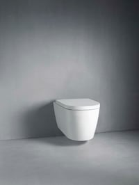 WC sedadlo Duravit ME by Starck Compact s pomalým sklápaním, pánty z nehrdzavejúcej ocele, biele, 43,8 cm, močovinový duroplast 5