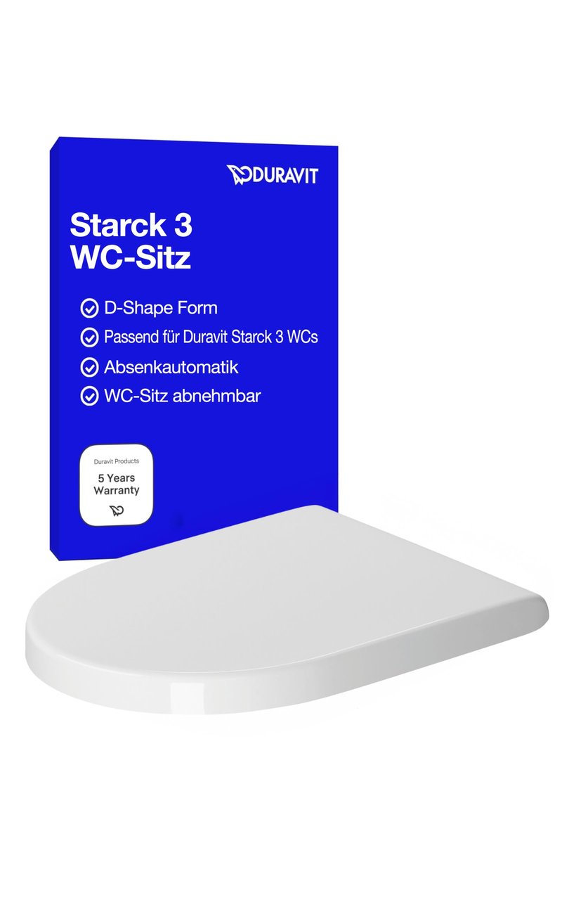 WC sedadlo Duravit Starck 3 s mechanizmom pozvoľného sklápania, biele, z materiálu urea-duroplast, so závesmi z nehrdzavejúcej ocele