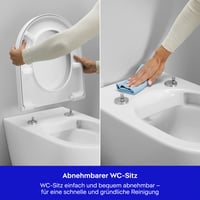 WC sedadlo Duravit Univavo v tvare D s dvojitým mechanizmom pomalého sklápania, upevnením Quick Release, pántmi z nehrdzavejúcej ocele, biele, močovinový duroplast 3