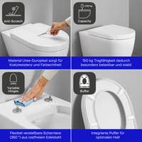 WC sedadlo Duravit Univavo v tvare D s dvojitým pomalým sklápaním, upevnením Quick Release, pántmi z nehrdzavejúcej ocele, Urea-Duroplast, biele 2