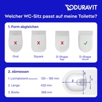 WC sedadlo Duravit Univavo v tvare D s dvojitým pomalým sklápaním, upevnením Quick Release, pántmi z nehrdzavejúcej ocele, Urea-Duroplast, biele 5