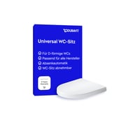 WC sedadlo Duravit Univavo v tvare D s dvojitým pomalým sklápaním, upevnením Quick Release, pántmi z nehrdzavejúcej ocele, Urea-Duroplast, biele 1