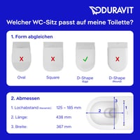 WC sedadlo Duravit Univavo v tvare D s dvojitým pomalým zatváraním, upevnením Quick Release, pántmi z nehrdzavejúcej ocele, Urea-Duroplast, biele 5