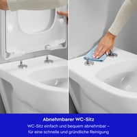 WC sedadlo Duravit Univavo v tvare D s dvojitým pomalým zatváraním, upevnením Quick Release, pántmi z nehrdzavejúcej ocele, Urea-Duroplast, biele 3