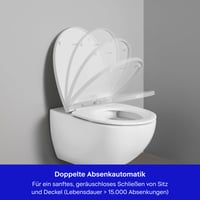 Colac WC Duravit Univavo oval, cu mecanism de închidere lentă dublă, sistem de fixare Quick Release, balamale din oțel inoxidabil, alb, uree-duroplast 4
