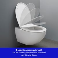 Univerzálna WC doska Duravit s funkciou Soft-Close, rýchloupínacím systémom Quick Release, oválnym tvarom, z materiálu Urea-Duroplast a s pántmi z nehrdzavejúcej ocele 2