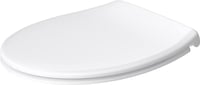 Univerzálna WC doska Duravit s funkciou Soft-Close, rýchloupínacím systémom Quick Release, oválnym tvarom, z materiálu Urea-Duroplast a s pántmi z nehrdzavejúcej ocele 1