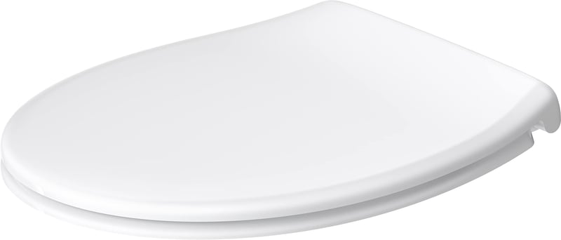 Univerzálna WC doska Duravit s funkciou Soft-Close, rýchloupínacím systémom Quick Release, oválnym tvarom, z materiálu Urea-Duroplast a s pántmi z nehrdzavejúcej ocele
