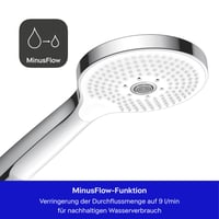 Duravit tuš set s termostatom, 3 vrste mlaza (Rain, Pulse, Mono), nagibna nadglavna tuš ruža, jednostavno čišćenje, krom/bijela 6