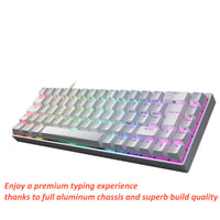 Mechanická herná klávesnica Durgod Hades 69, 65 %, ISO UK, RGB, hliník - biela 2