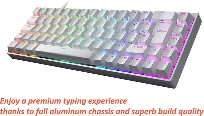 Durgod Hades 69 Mechanikus Gaming Billentyűzet ISO UK Alumínium RGB