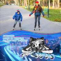 DUZSKJ nastaviteľné inline korčule pre deti – čierno-fialové – veľkosť S 7