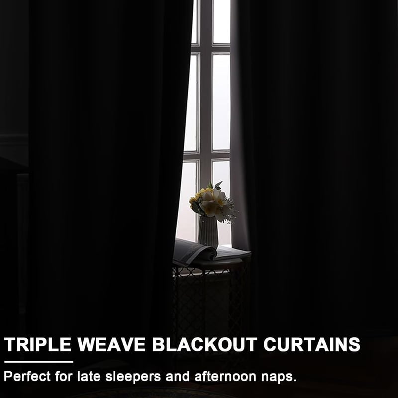 DWCN Sötétítő Függöny Szürke 137x117cm Hőszigeteléssel 2db