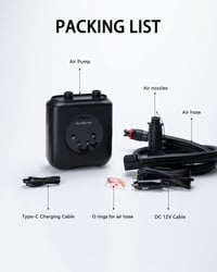 Elektrická SUP pumpa dwndpump HOBO PRO, 20 PSI, 4000 mAh akumulátor a 12V autokonektor, dvojstupňová bezdrôtová pumpa na paddleboard 8