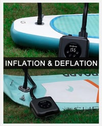 Elektrická SUP pumpa dwndpump HOBO PRO, 20 PSI, 4000 mAh akumulátor a 12V autokonektor, dvojstupňová bezdrôtová pumpa na paddleboard 2