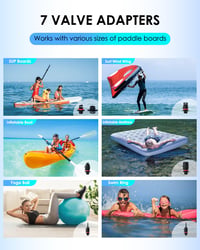 Elektrická SUP pumpa dwndpump HOBO PRO, 20 PSI, 4000 mAh akumulátor a 12V autokonektor, dvojstupňová bezdrôtová pumpa na paddleboard 6