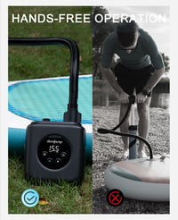 Elektrická SUP pumpa dwndpump HOBO PRO, 20 PSI, 4000 mAh akumulátor a 12V autokonektor, dvojstupňová bezdrôtová pumpa na paddleboard 3