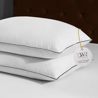 DWR 3-Kamrás Libatoll Párna 50x75 cm 2db - Luxus Alvópárna Organikus Pamut Huzattal, Puha és Tartós Támasz, Légáteresztő Fehér Fejpárna 1