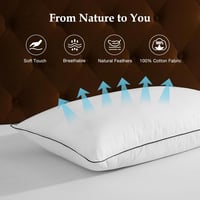 DWR Lux Pehelypárna 40x80 cm, 2 db, Libatoll Töltés, Bio Pamut Huzat 3
