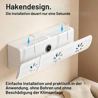 DYBOHF Univerzális Légkondicionáló Szélterelő 52-86 cm Állítható, Közvetlen Légáram Ellen, Szerszám Nélküli Szerelés, Falra Szerelhető Klímához, Hálószoba Nappali Iroda 4
