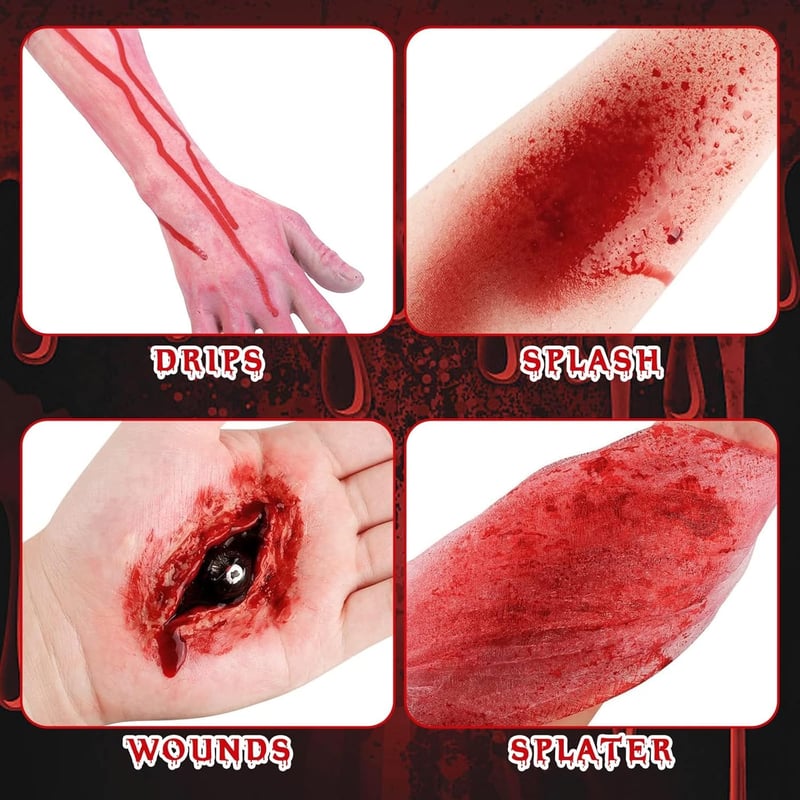Dylxingtu Mesterséges Vér 60ml Halloween Smink Spray Jelmez Zombie Vampire