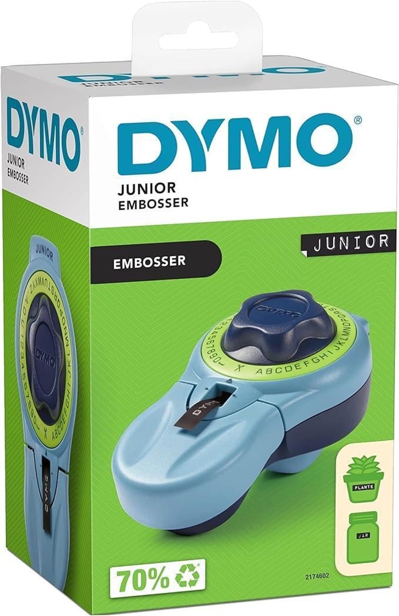 DYMO Junior Embosovačka na štítky, reliéfny popisovač pre deti aj dospelých na domáce použitie, ergonomický dizajn