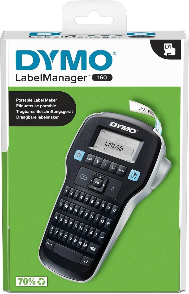 DYMO LabelManager 160 hordozható címkenyomtató QWERTZ billentyűzettel - Single