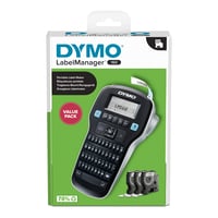 Prenosný štítkovač DYMO LabelManager 160 – štartovacia súprava, klávesnica QWERTZ, 3 pásky, štítky D1 so šírkou 6, 9 a 12 mm 9