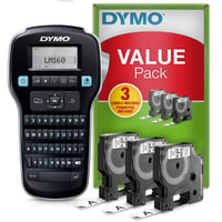 Prenosný štítkovač DYMO LabelManager 160 – štartovacia súprava, klávesnica QWERTZ, 3 pásky, štítky D1 so šírkou 6, 9 a 12 mm 1