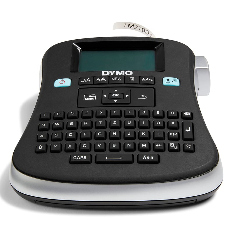 Aparat de etichetare profesional DYMO LabelManager 210D+ cu tastatură QWERTZ și ecran grafic mare, pentru benzi D1 de 6-12 mm