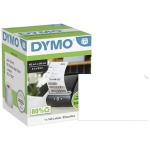 Originalne DYMO LabelWriter 5XL/4XL ekstra velike etikete za otpremu | 104x159 mm | 220 kom./rola | Crni ispis na bijeloj pozadini | Samoljepljive