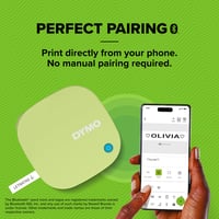 Imprimantă de etichete Bluetooth DYMO LetraTag 200B - Dispozitiv de etichetare compact, fără fir, cu bandă de hârtie albă, verde fistic 4