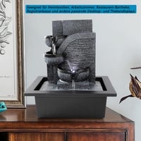 Dyna-Living fehér LED beltéri szökőkút világítással, asztali dekoráció 6