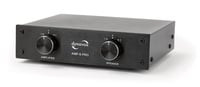 Prepínač zosilňovačov a reproduktorov Dynavox AMP-S Pro v kovovom tele, pre stereo a priestorové zosilňovače, pripojenie banánikmi alebo svorkami, čierny 1