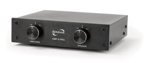 Dynavox AMP-S Pro preklopnik za pojačala i zvučnike u metalnom kućištu, za stereo i surround pojačala, priključak banana utikačem ili stezaljkom, crni