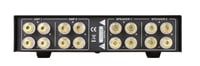 Prepínač zosilňovačov a reproduktorov Dynavox AMP-S Pro v kovovom tele, pre stereo a priestorové zosilňovače, pripojenie banánikmi alebo svorkami, čierny 2