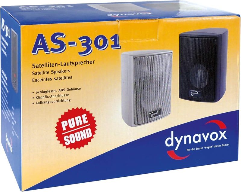 Dynavox AS-301 High Class fekete satellit hangfal pár - black