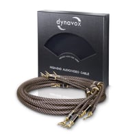 Pár reproduktorových káblov Dynavox Black Line – 3 m, čierne, prémiový High-End kábel s banánikmi 3