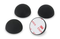 Dynavox ED32 Szilikon-Elasztomer Rezgéscsillapító 4 db - Univerzális Absorber Talp HiFi Eszközökhöz, Hangszórókhoz, Erősítőkhöz és Lemezjátszókhoz, 3M Ragasztófelülettel, Fekete 1