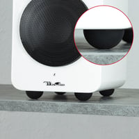 Dynavox ED32 Szilikon-Elasztomer Rezgéscsillapító 4 db - Univerzális Absorber Talp HiFi Eszközökhöz, Hangszórókhoz, Erősítőkhöz és Lemezjátszókhoz, 3M Ragasztófelülettel, Fekete 3