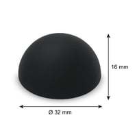 Dynavox ED32 Szilikon-Elasztomer Rezgéscsillapító 4 db - Univerzális Absorber Talp HiFi Eszközökhöz, Hangszórókhoz, Erősítőkhöz és Lemezjátszókhoz, 3M Ragasztófelülettel, Fekete 4