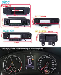 Dynavsal HD Éjjellátó Autós Tolatókamera Mercedes és VW Golf Modellekhez - 02549 (see picture two) 3