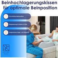 DYNMC you Podložka pod nohy pre žilový obeh a opuchy nôh - Vankúš na vyvýšenie nôh do postele a na pohovku, veľkosť S-XL, OEKO-TEX, na pooperačnú rekonvalescenciu 2