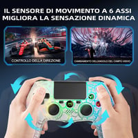 DYONDER Vezeték Nélküli PS4 Kontroller - Dupla Vibrációs Gamepad RGB Világítással, 10 Órás Üzemidő, Ergonomikus Kialakítás, PS4/Slim/Pro/PC  6